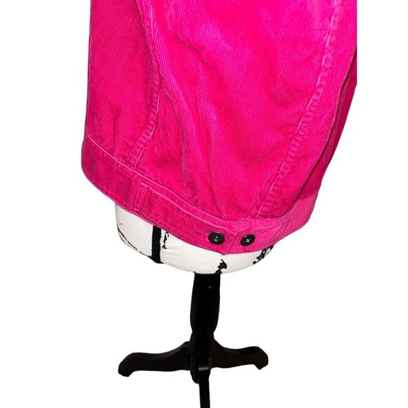 Liz Claiborne Pink Corduroy Jacket Retro Style Collared Button Up Casual Coat - Picture 6 of 9